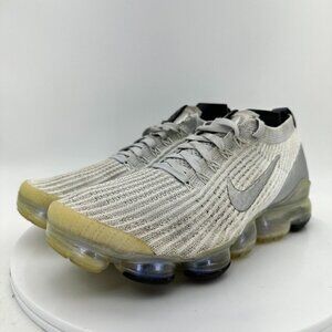 Nike Air Vapormax Flyknit 3 White Silver Women Shoes AJ6910-101 Sz US 9 EU 40.5